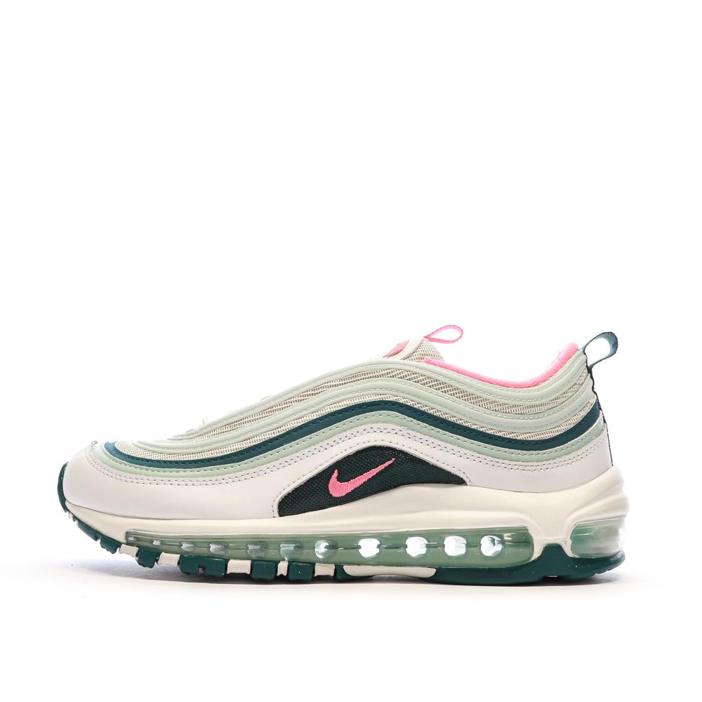 Baskets Vert/Rose Junior Nike Air Max 97 BG pas cher