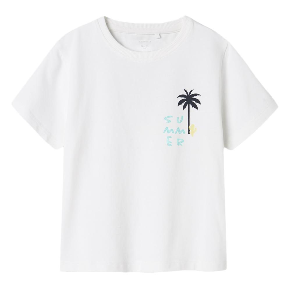 T-shirt Blanc Fille Name it Jerko pas cher
