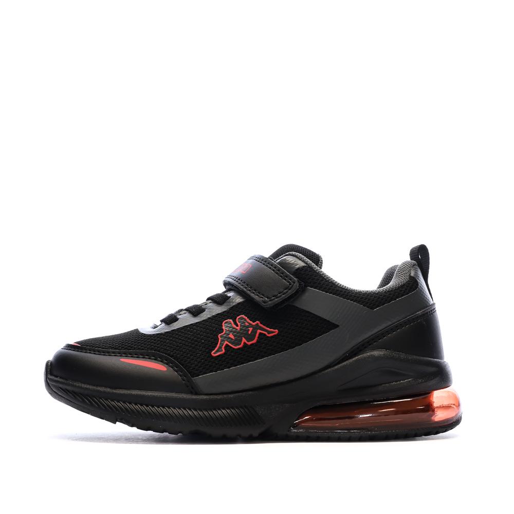 Baskets Noir/Rouge Garçon Kappa Logo Pylos123 pas cher
