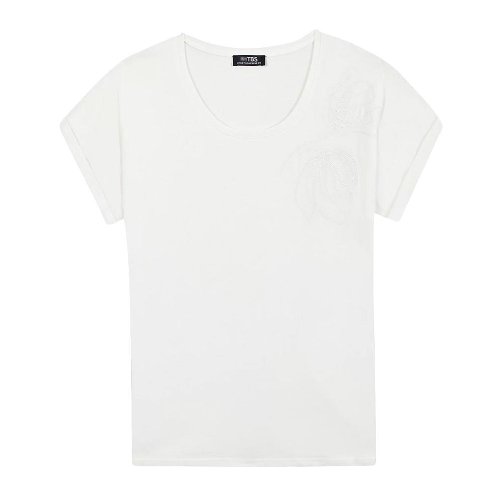 T-Shirt Blanc Femme TBS ZILDOTEE pas cher