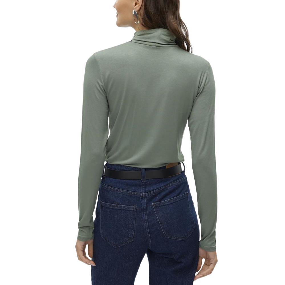 T-Shirt Col Roulé Vert Femme Vero Moda Alberte vue 2