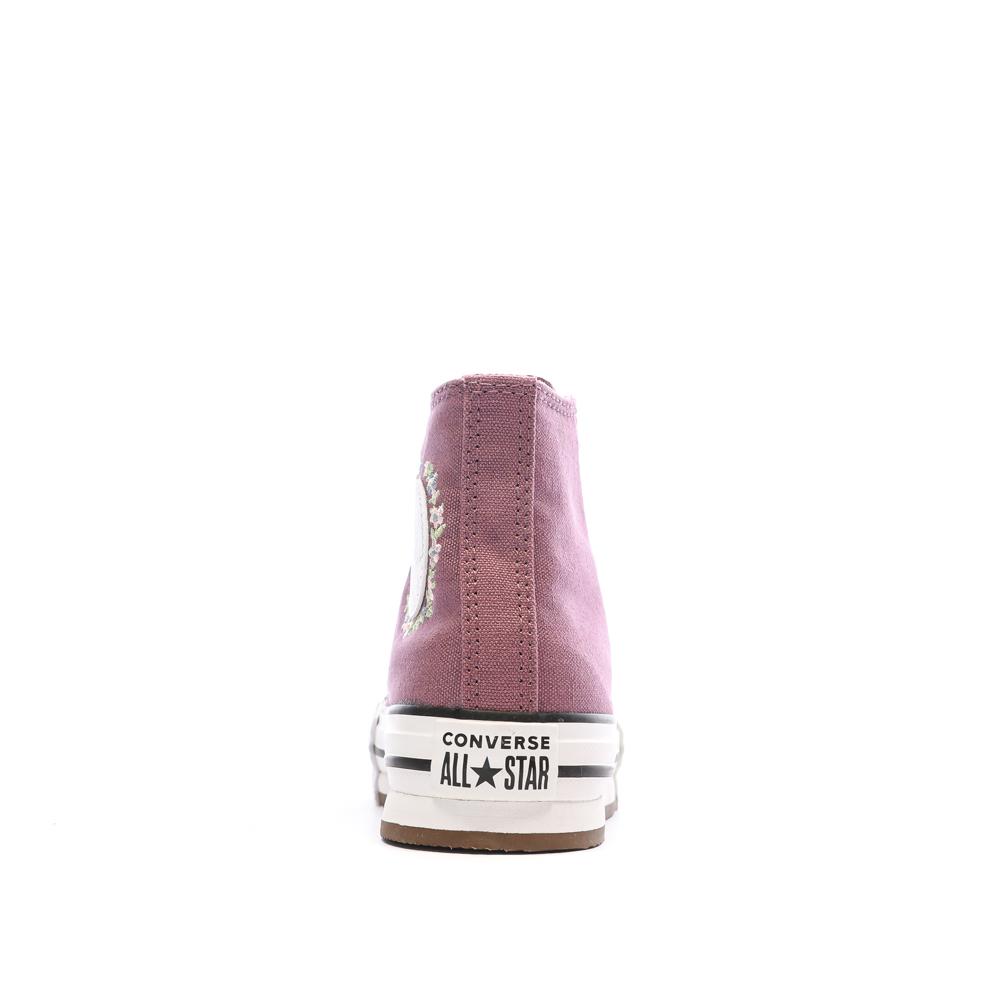 Baskets Prune Fille Converse All Star Eva Florals vue 3