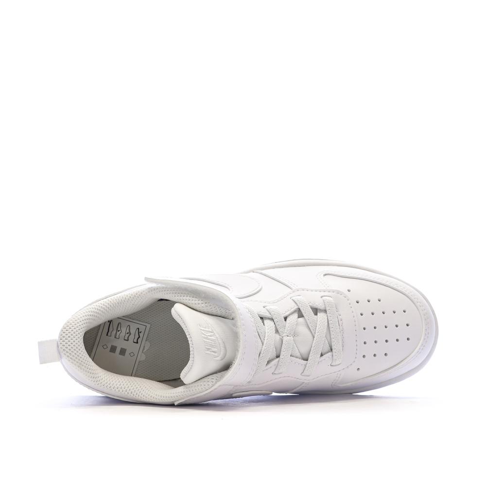Baskets Blanches Garçon Nike Court Borough Low Recraf PS DV5457 vue 4