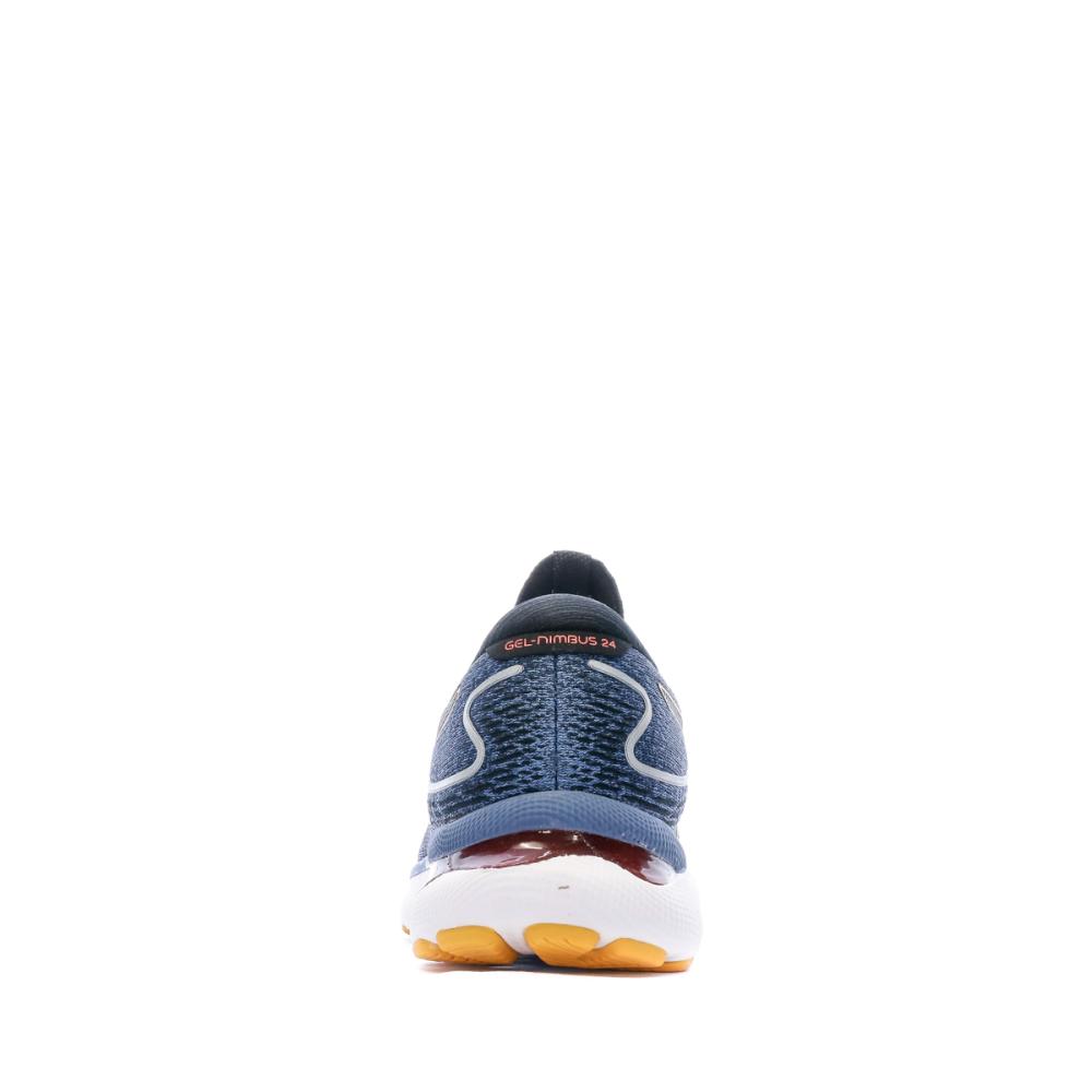 Chaussures de Running Bleu/Noir Homme Asics Gel Nimbus 24 vue 3