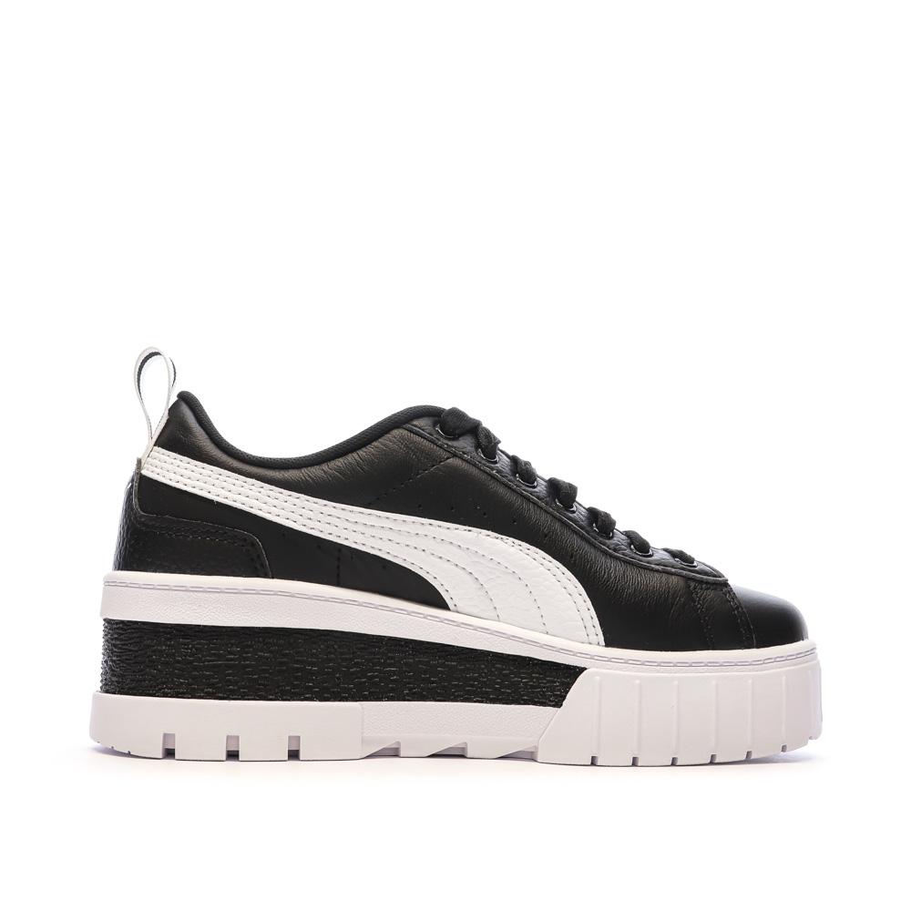 Baskets Noir/Blanc Femme Puma Mayze Wedge vue 2