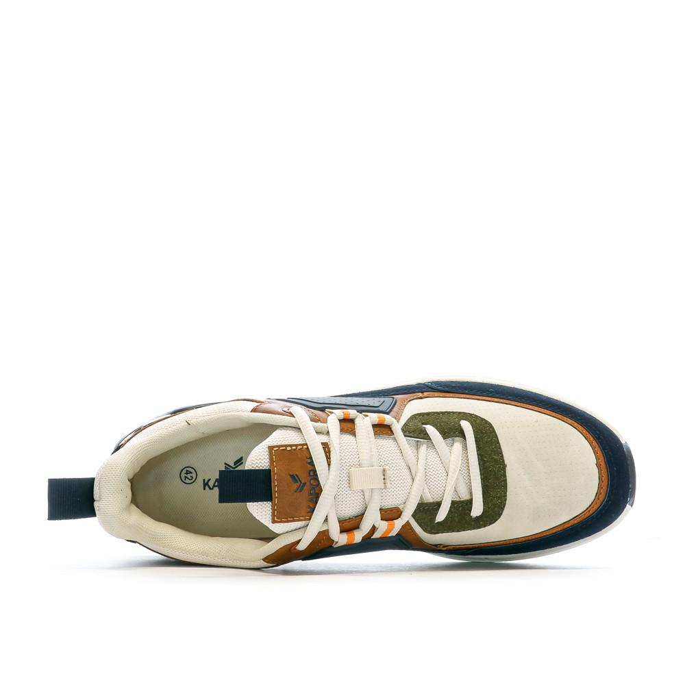 Baskets Blanche/Marron Homme Kaporal Dolpi vue 4