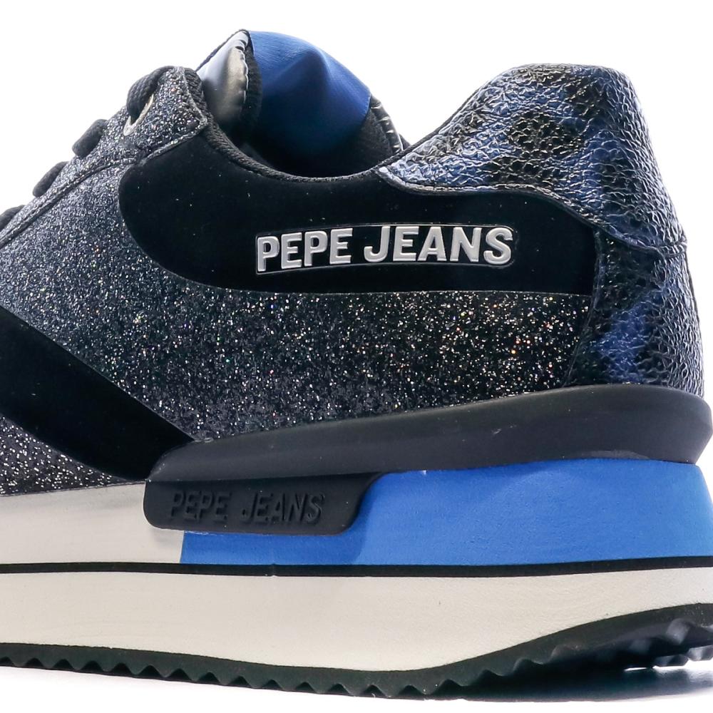 Baskets Noires à Paillettes Femme Pepe Jeans Rusper Warmy vue 7