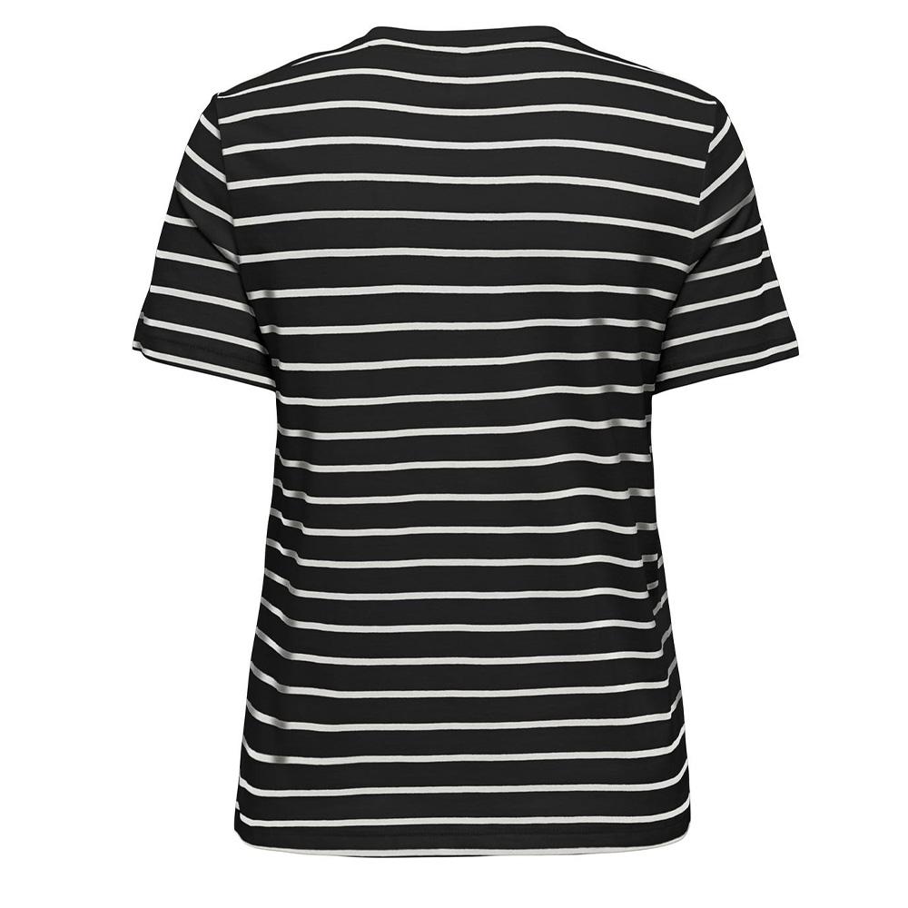 T-shirt à rayures Noir/Blanc Femme Only Liva vue 2