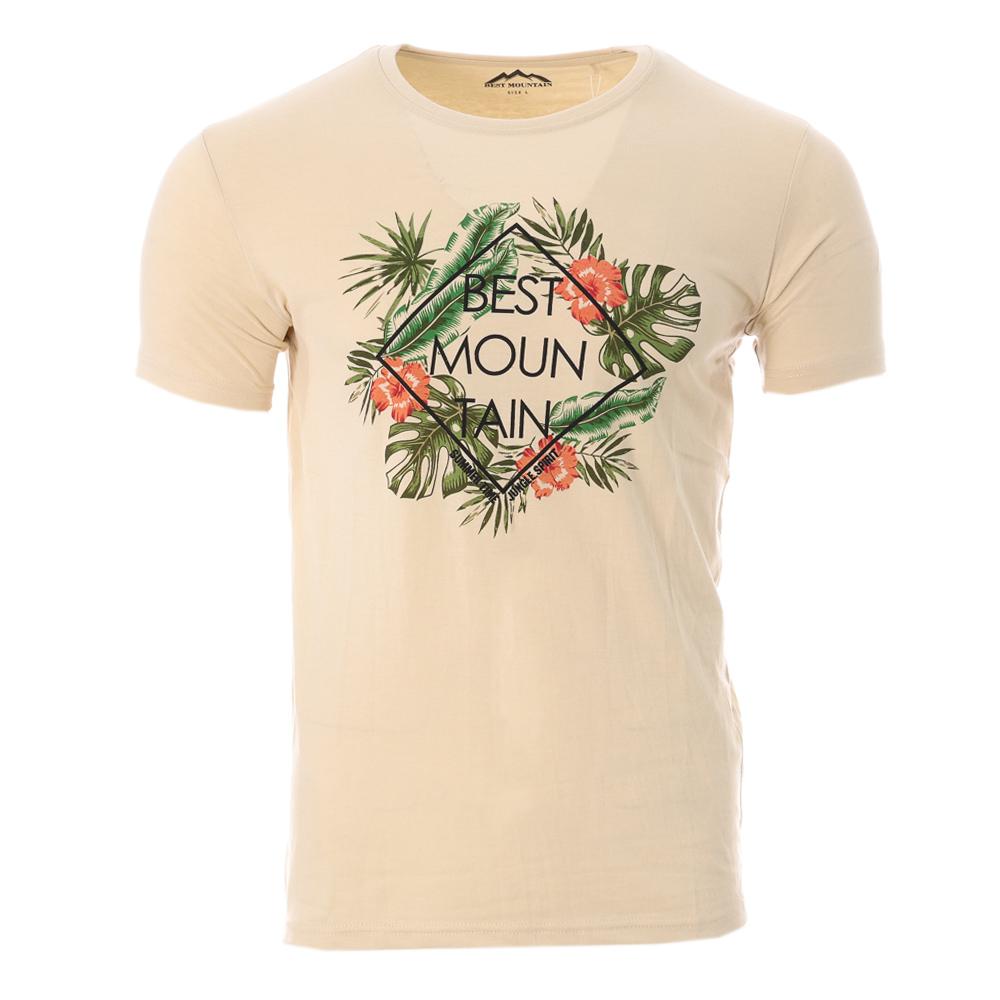 T-shirt Beige Homme Best Mountain 1013 pas cher