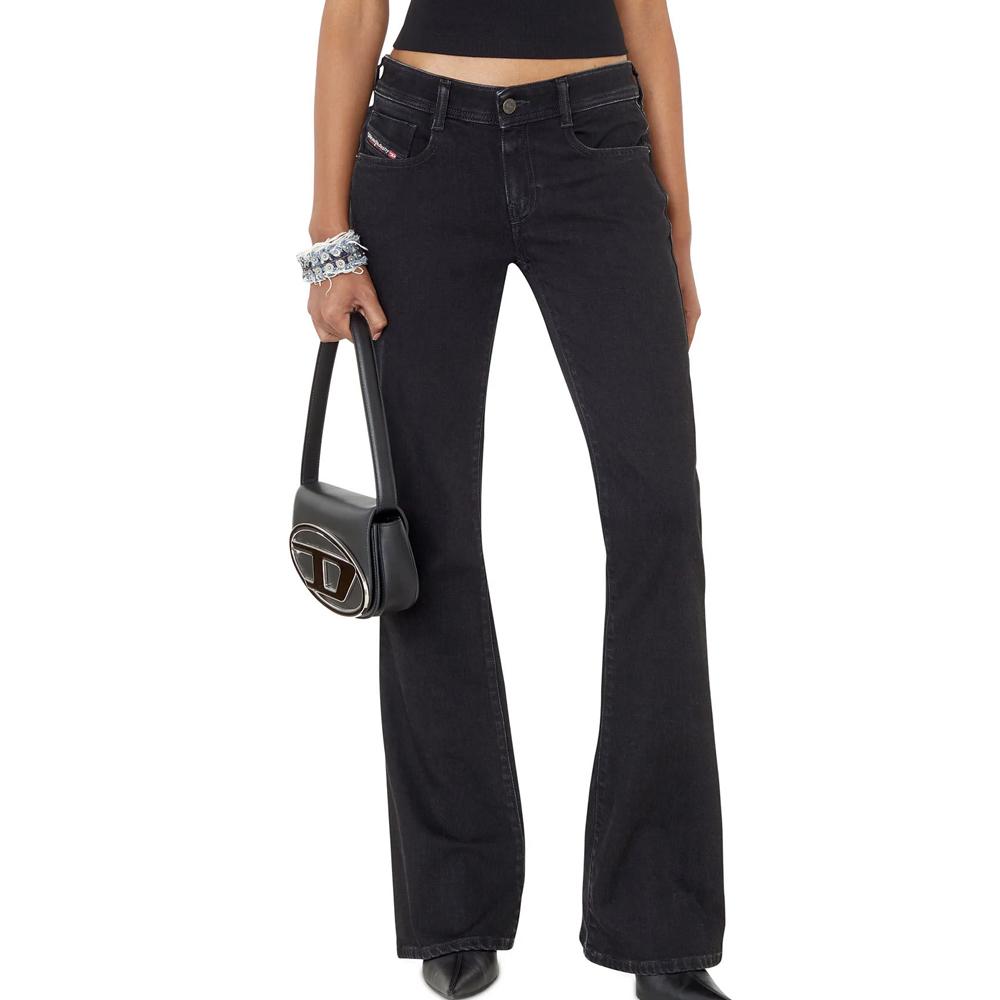 Jean Slim Fit Noir Femme Diesel Pantaloni pas cher