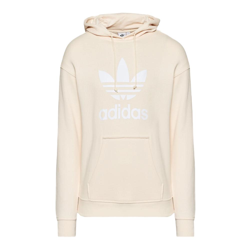 Sweat À Capuche Beige Femme Adidas Trefoil pas cher