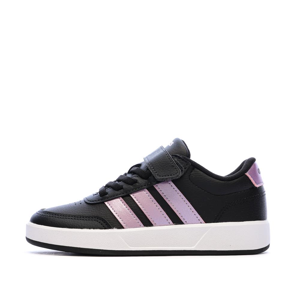 Baskets Noir/Rose Fille Adidas Tensaur pas cher