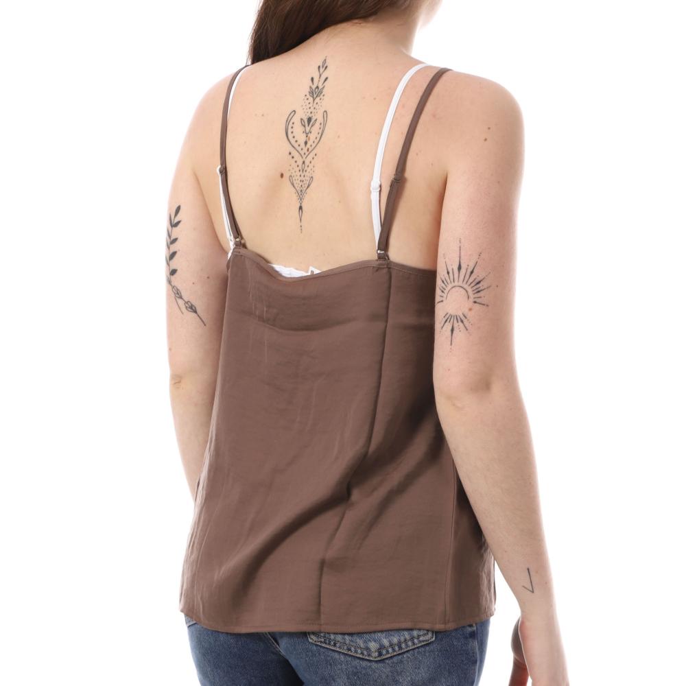 Débardeur Marron Femme Vila Vicava vue 2