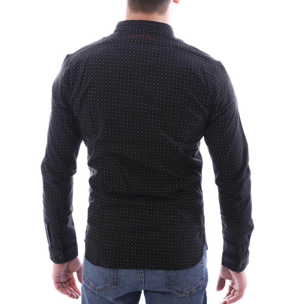 Chemise Noir à motif Homme Teddy Smith Caster vue 2