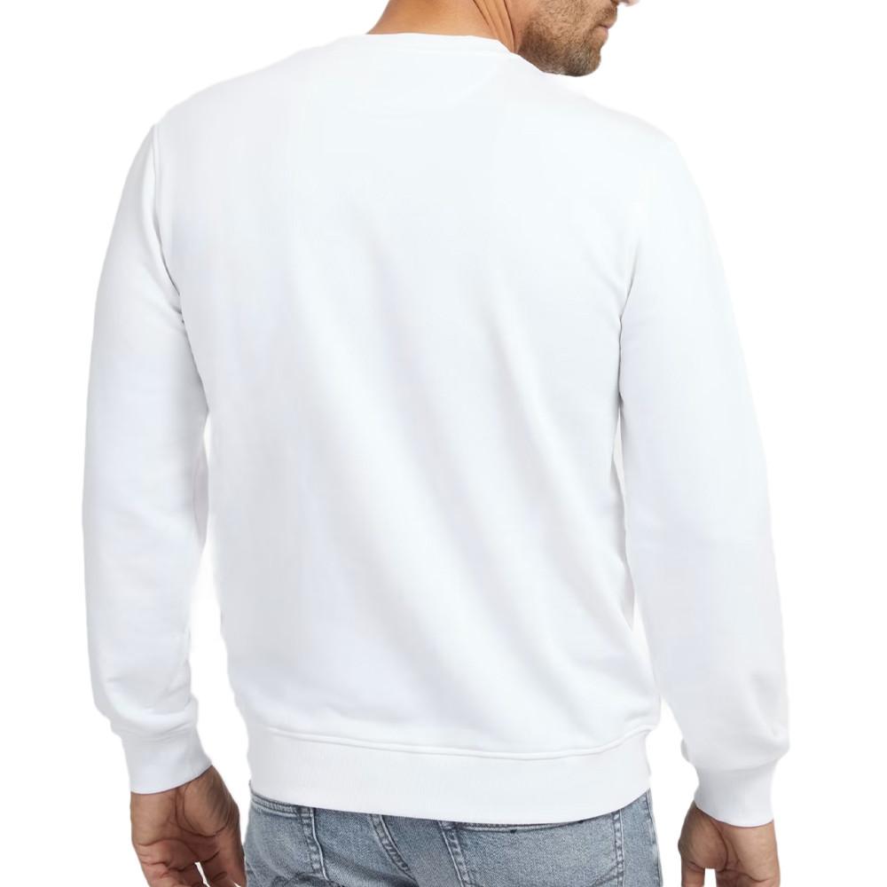 Sweat Blanc Homme Guess Brode vue 2