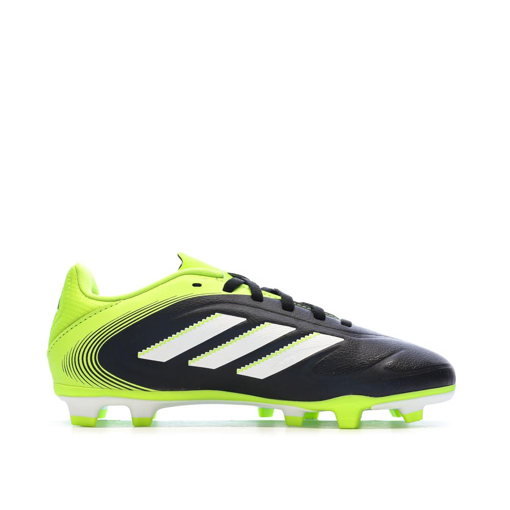 Zapatillas de fútbol negras/amarillas para niños Adidas Copa Pure III Club FG/MG ver 2