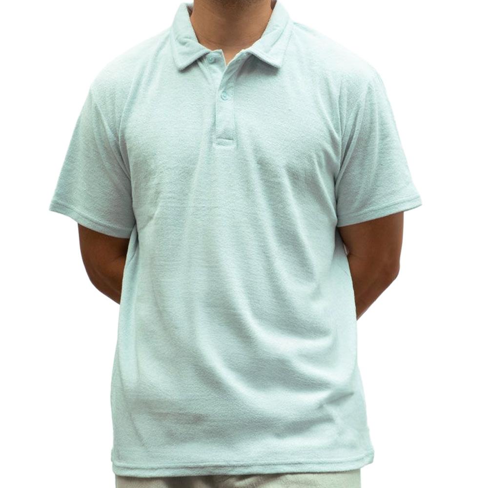 Polo Bleu clair Homme Paname Brothers Eponge pas cher