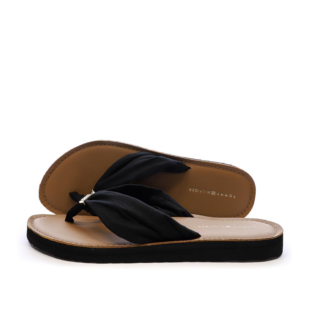 Tongs Noir Femme Tommy Hilfiger Th Elevated Beach pas cher
