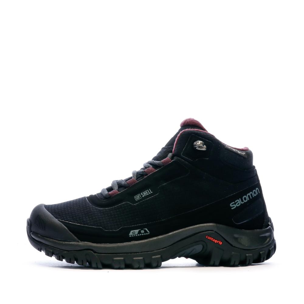 Chaussure de Randonnée Noire Femme Salomon Shelter Cs Wp W pas cher