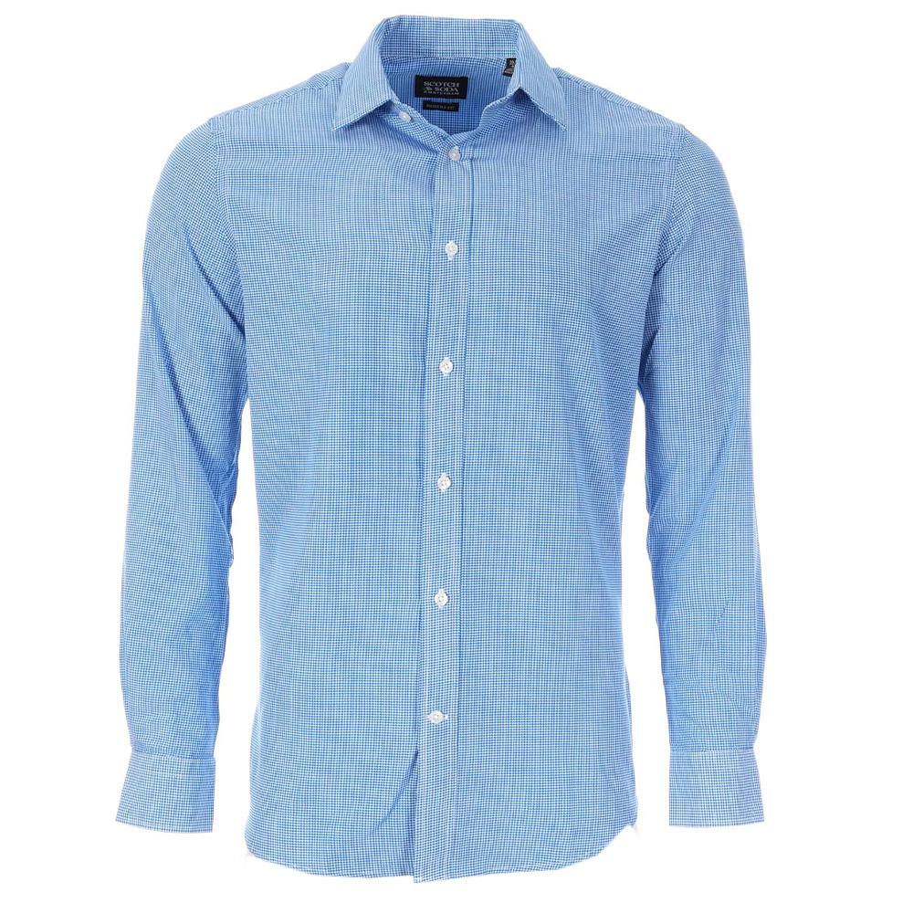 Scotch &amp; Soda Camisa Hombre Azul/Blanca SHOP02A40 barato