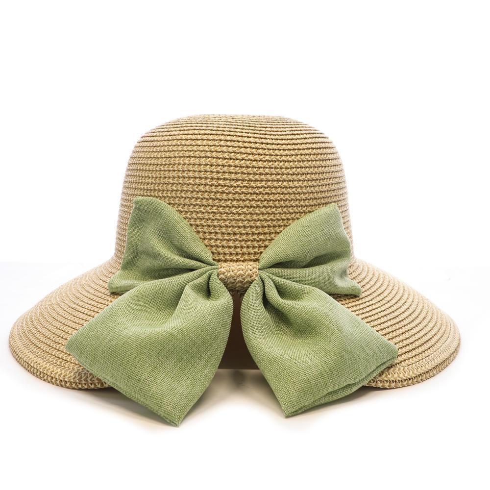 Chapeau de Paille Vert Femme Via Lorenzo Bohème vue 3