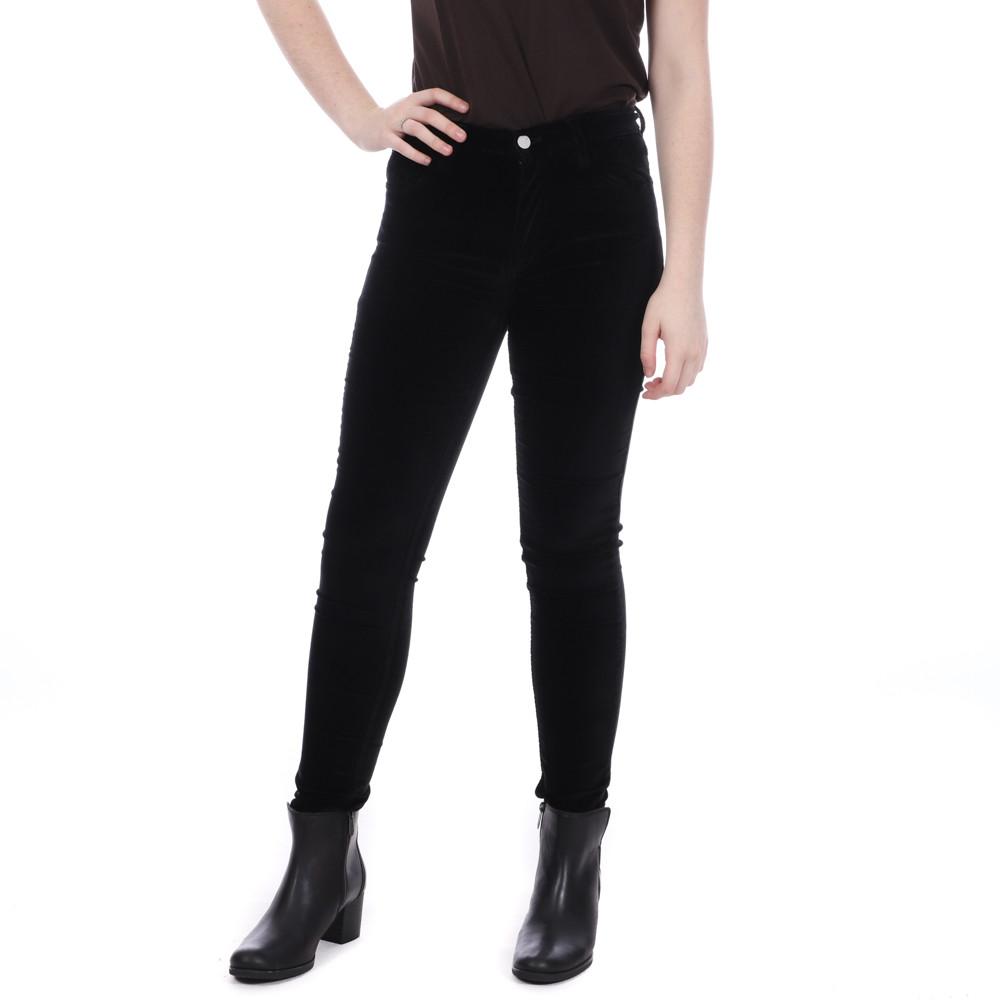 Pantalon en velours noir femme best sale