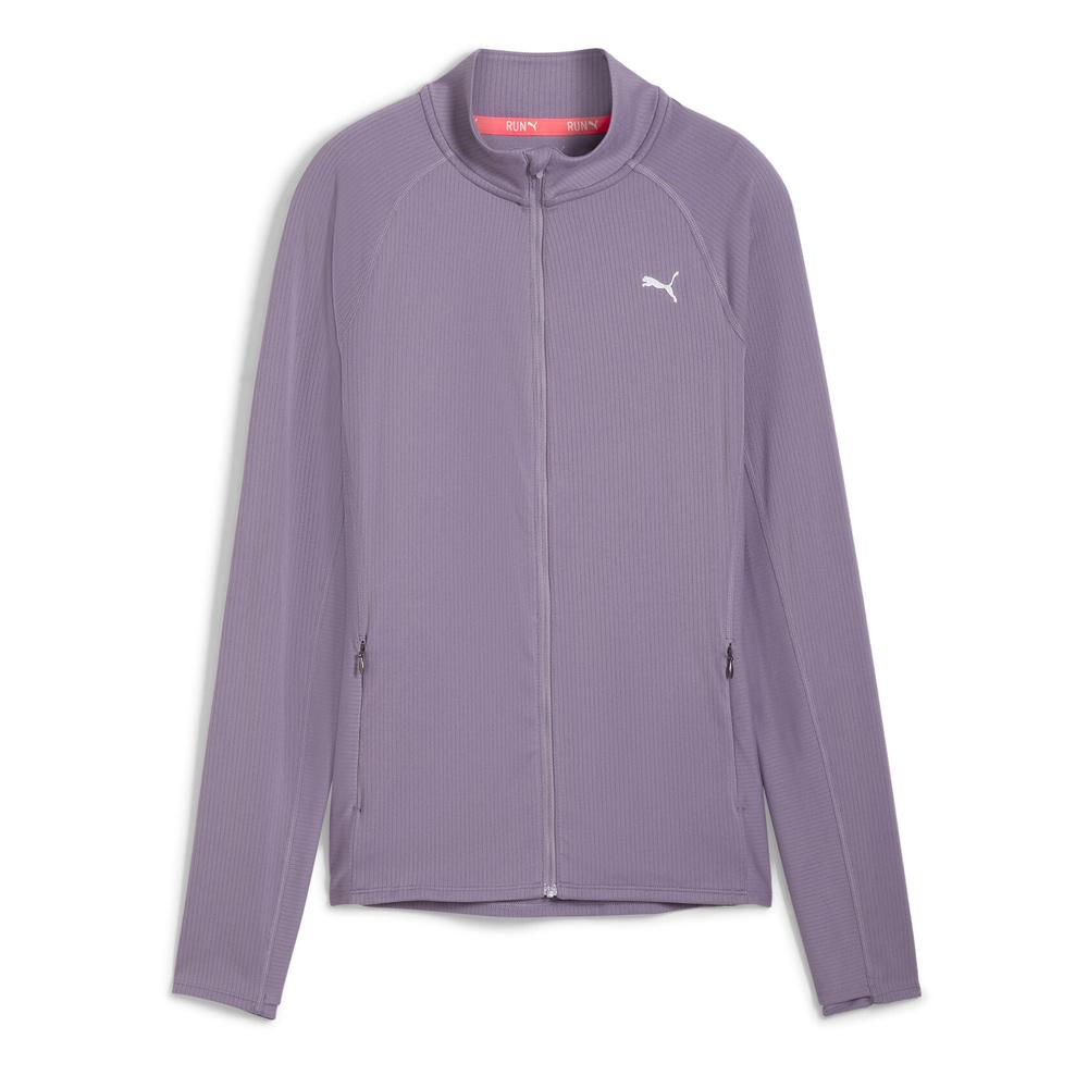 Sweat Zippé Violet Femme Puma Run For Her Ribbed pas cher