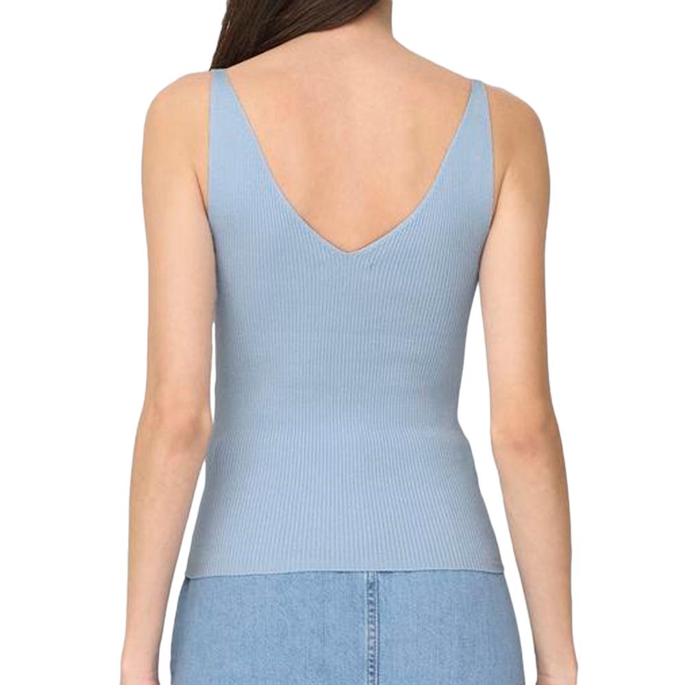 Débardeur en Maille Bleu Femme JDY Nanna 15180497 vue 2