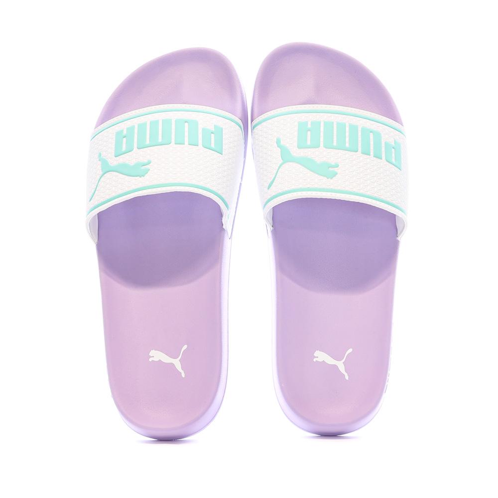 Claquettes Violettes/Blanches/Bleu Homme Puma Leadcat 2.0 384139-01 vue 3