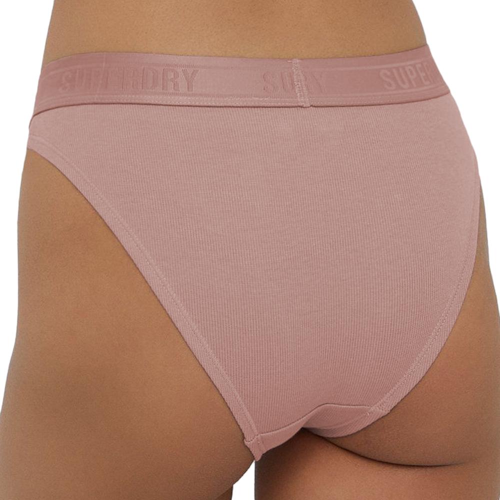 Culotte Rose Femme Superdry Ribbed vue 2