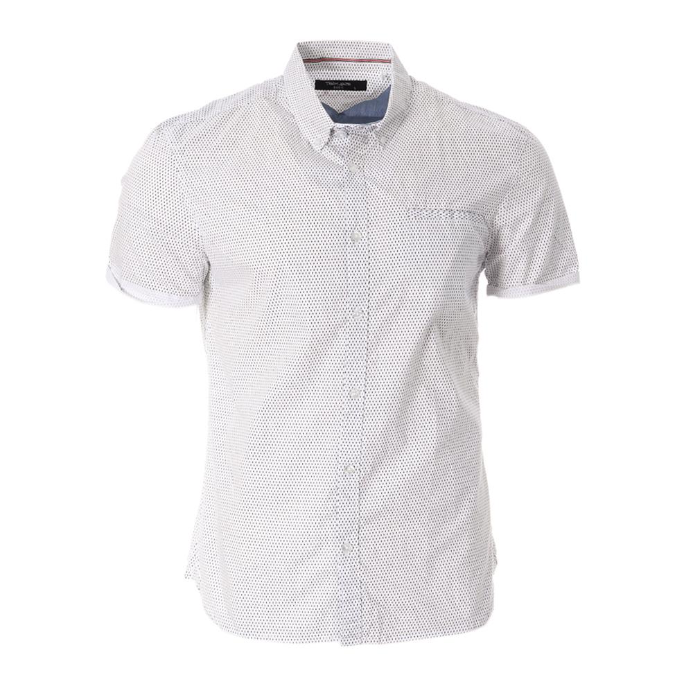 Chemise Blanche/Marine Homme Teddy Smith Cut Mc 10711556D pas cher
