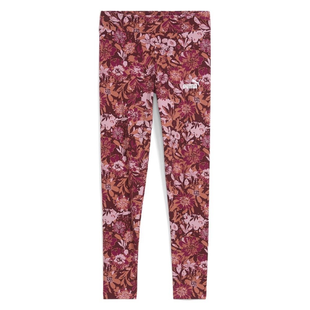Legging à fleurs Rouge Fille Puma Ess Nature 2.0 Aop pas cher