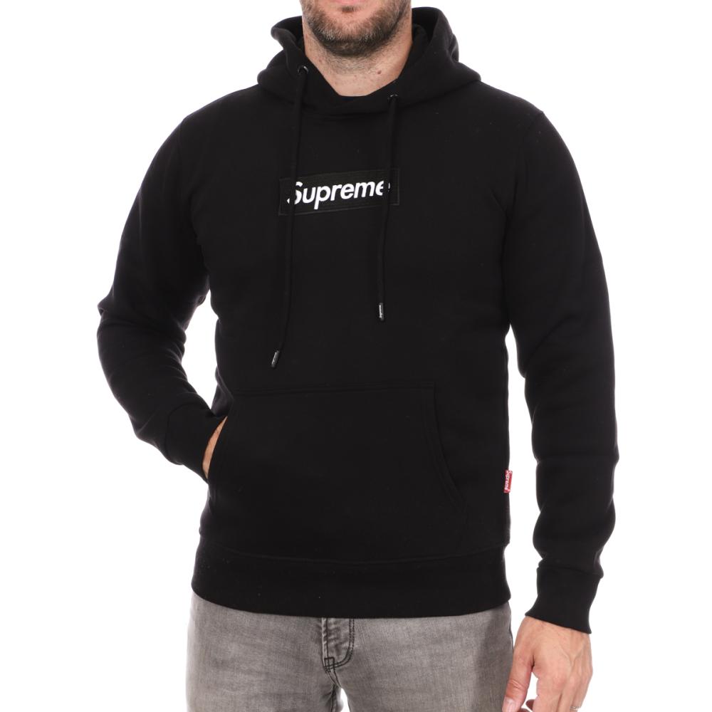 Sweat à Capuche Noir Homme Supreme Grip Lenny pas cher