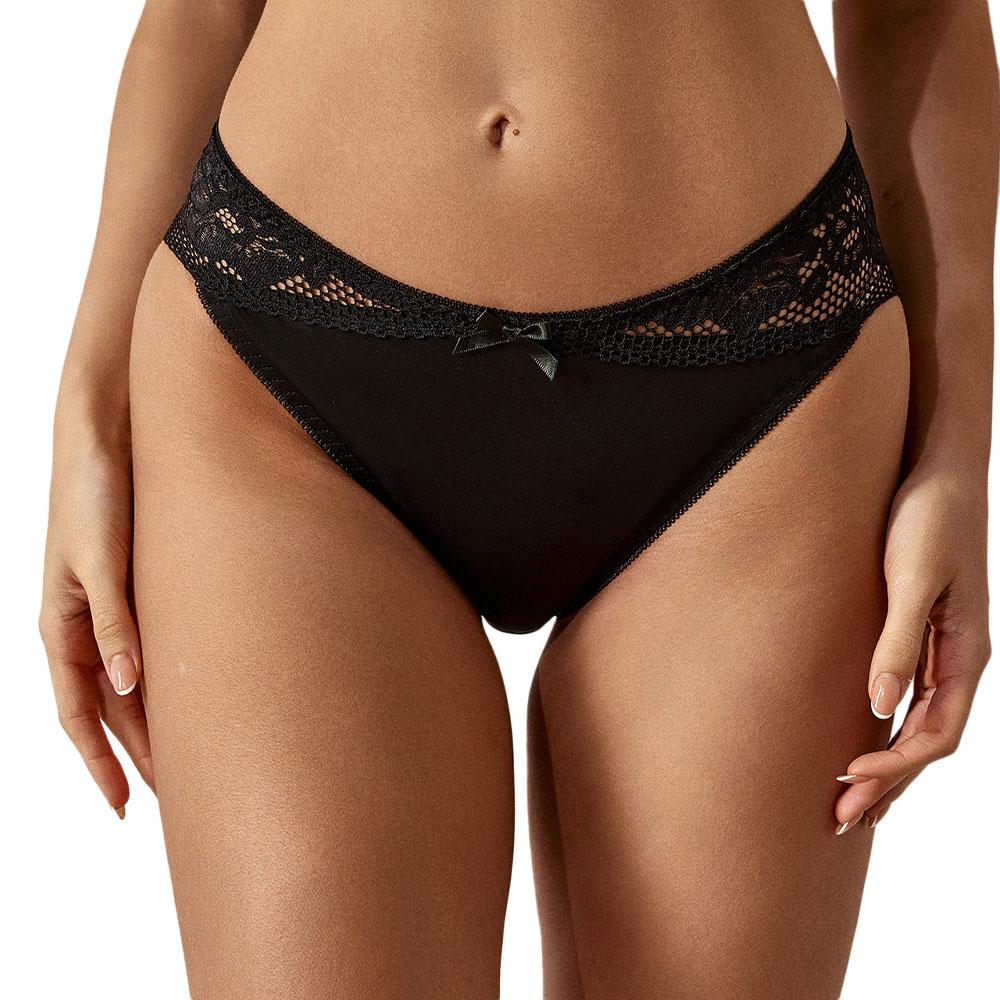 Tanga Noir Femme Les Petites Bombes Emma pas cher