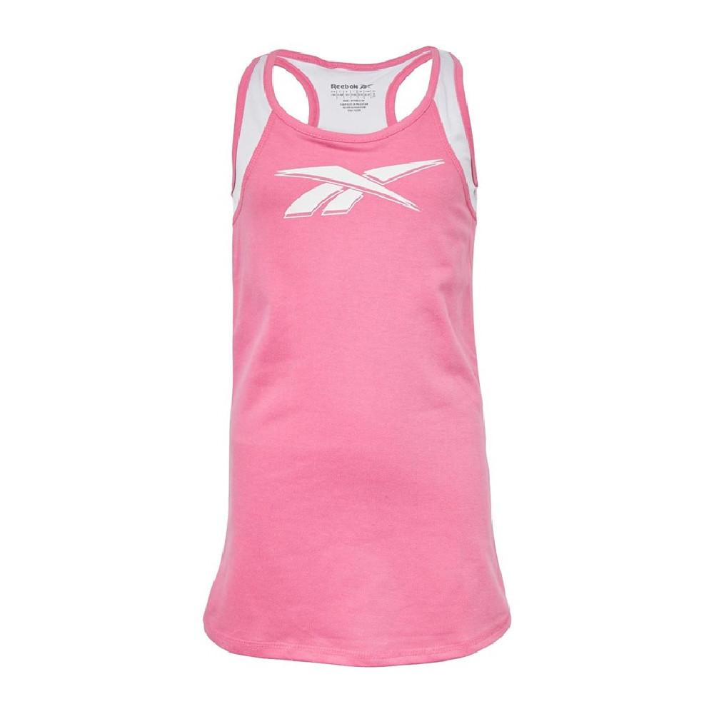 Débardeur rose fille Reebok Racer Longline Top pas cher