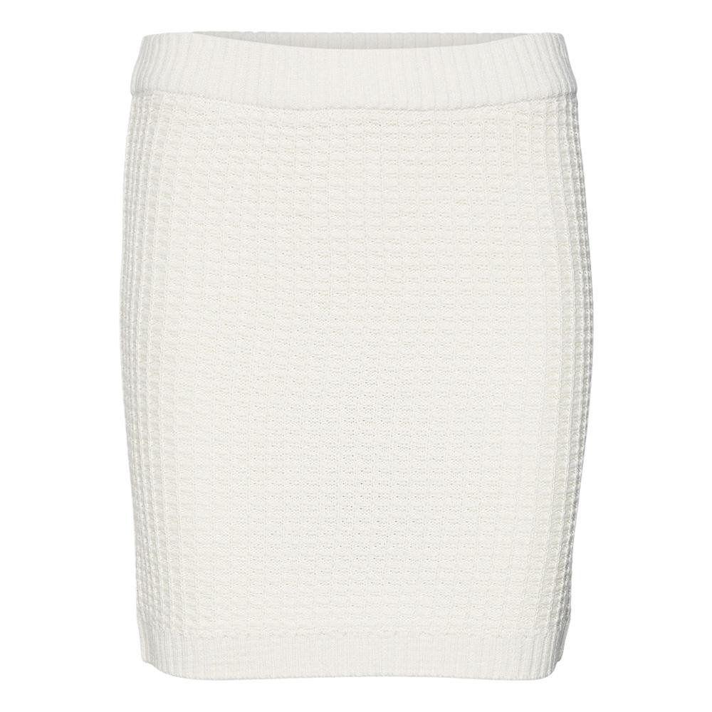 Jupe en Maille Écru Femme Vero Moda Omega pas cher