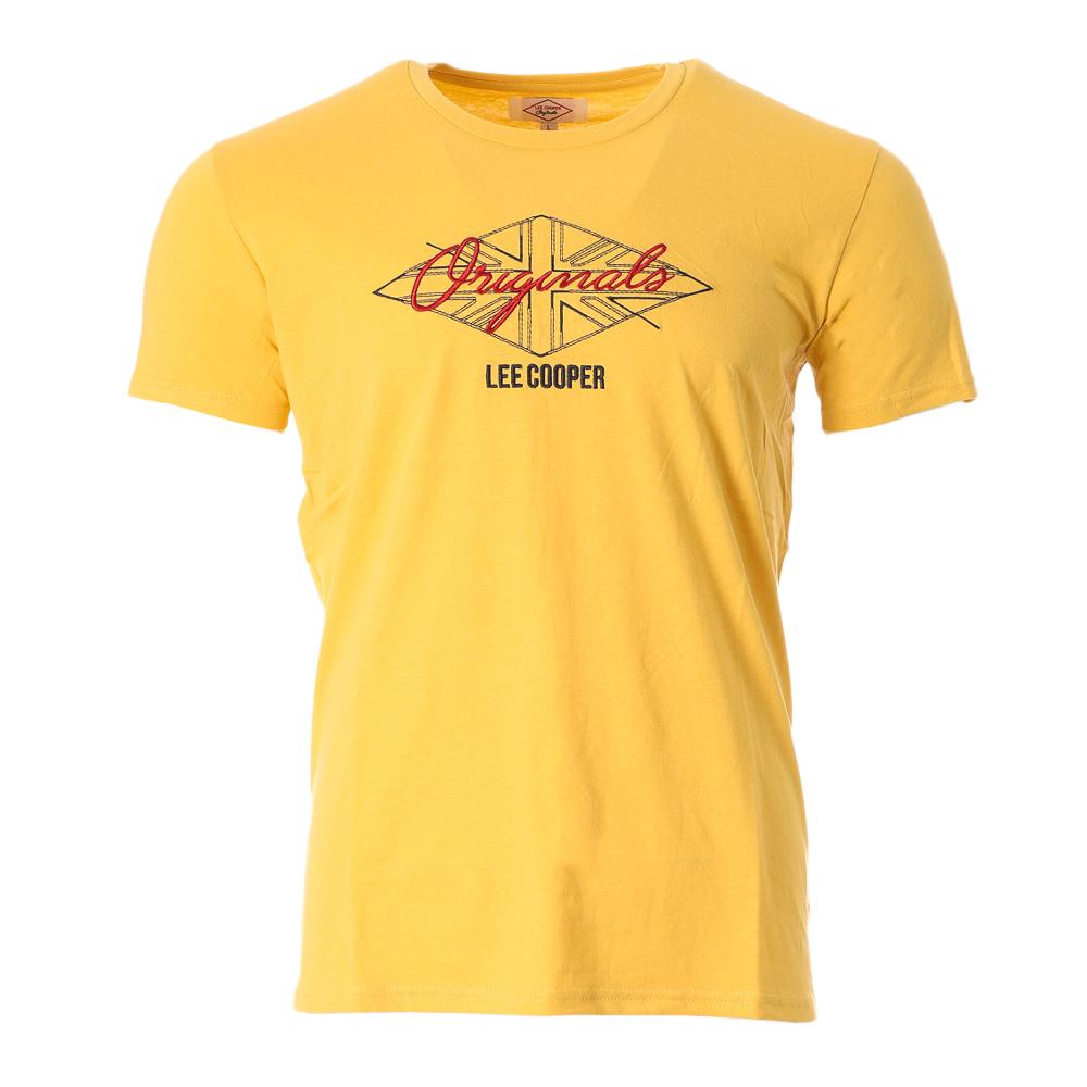 T-shirt Jaune Homme Lee Cooper 009562 pas cher