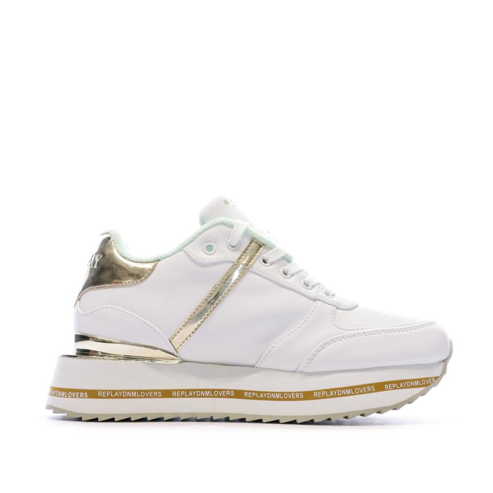 Baskets Blanches Femme Replay New Penny Pastel vue 2