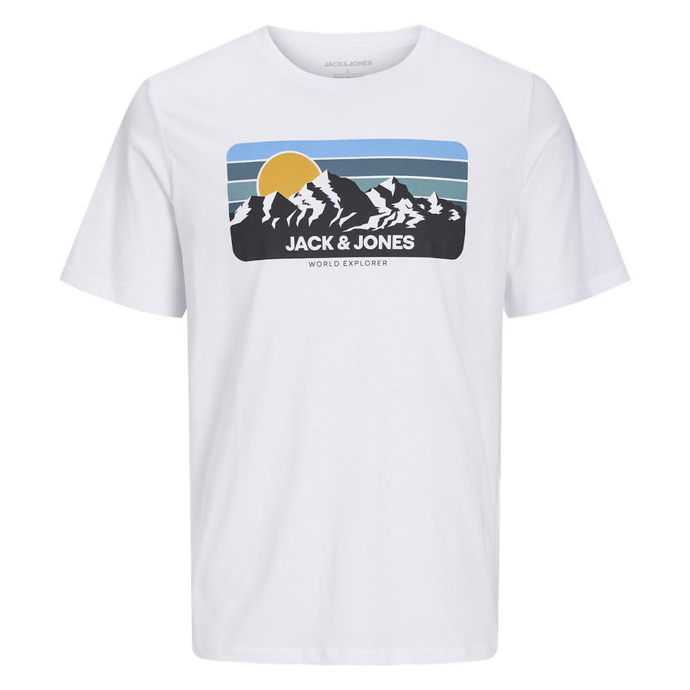 T-Shirt Blanc Homme Jack & Jones Peak Neck pas cher