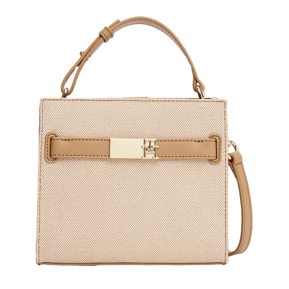 Sac à Main Beige Femme Tommy Hilfiger Th Heritage Mini pas cher