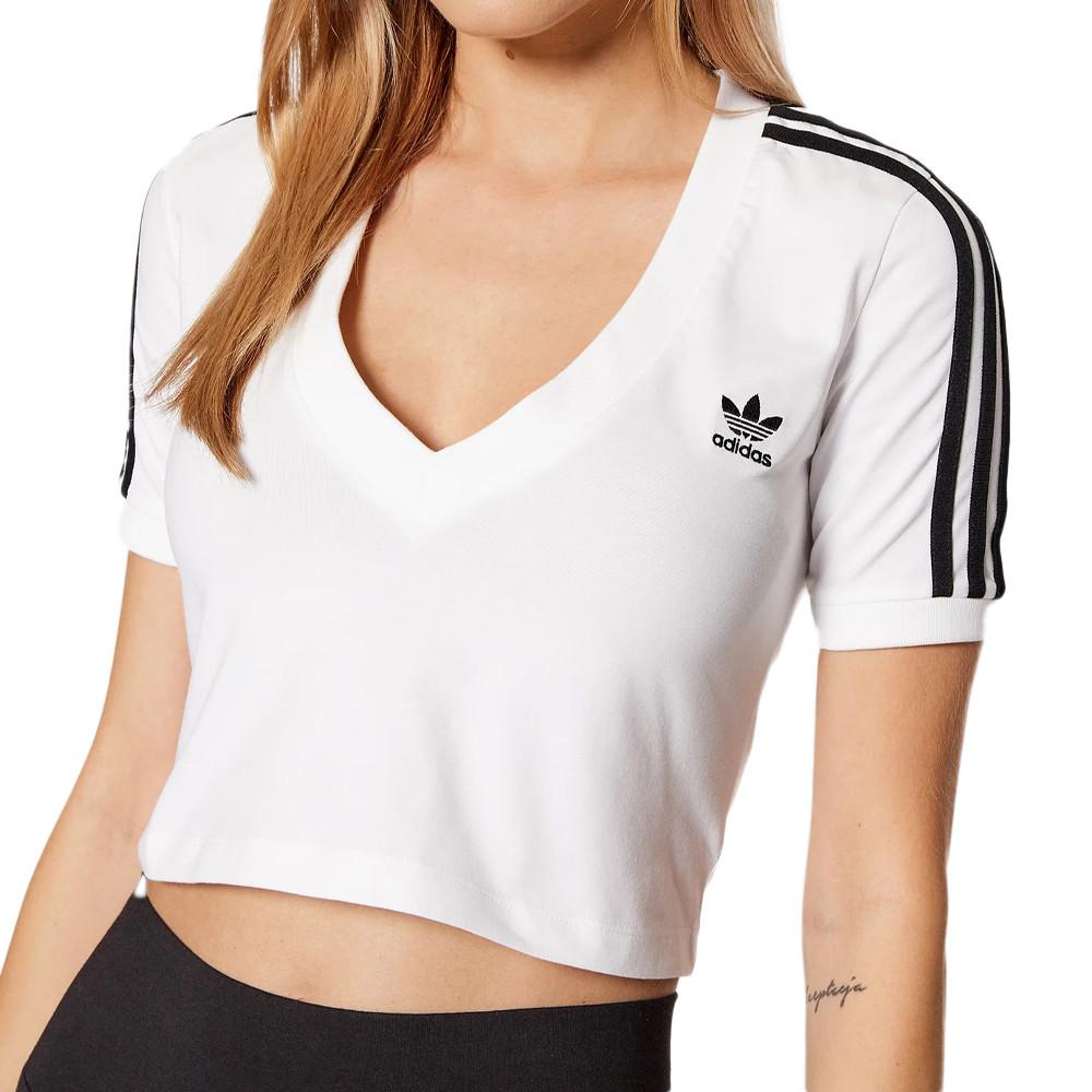 T-shirt Blanc Femme Adidas Cropped Tee pas cher