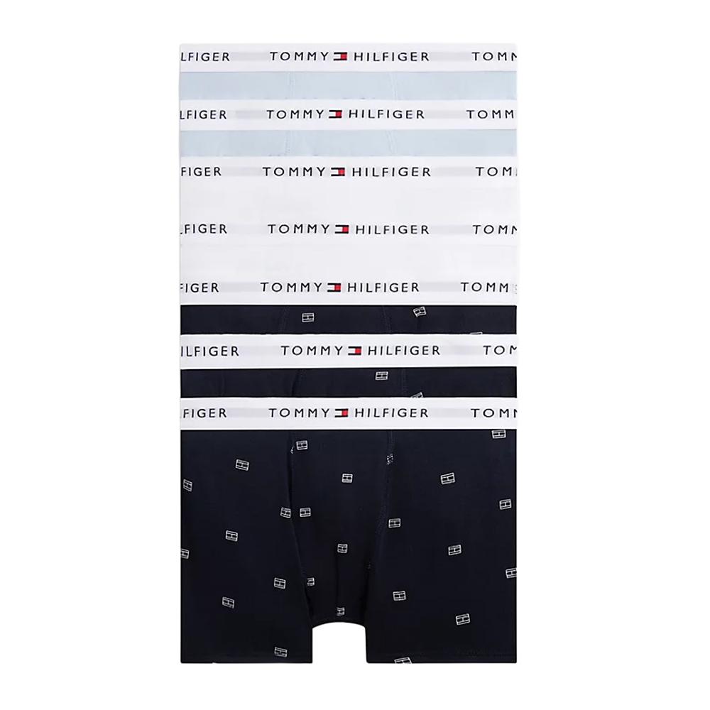 X7 Boxers Marine/Bleu/Blanc Garçon Tommy Hilfiger Trunk Print pas cher