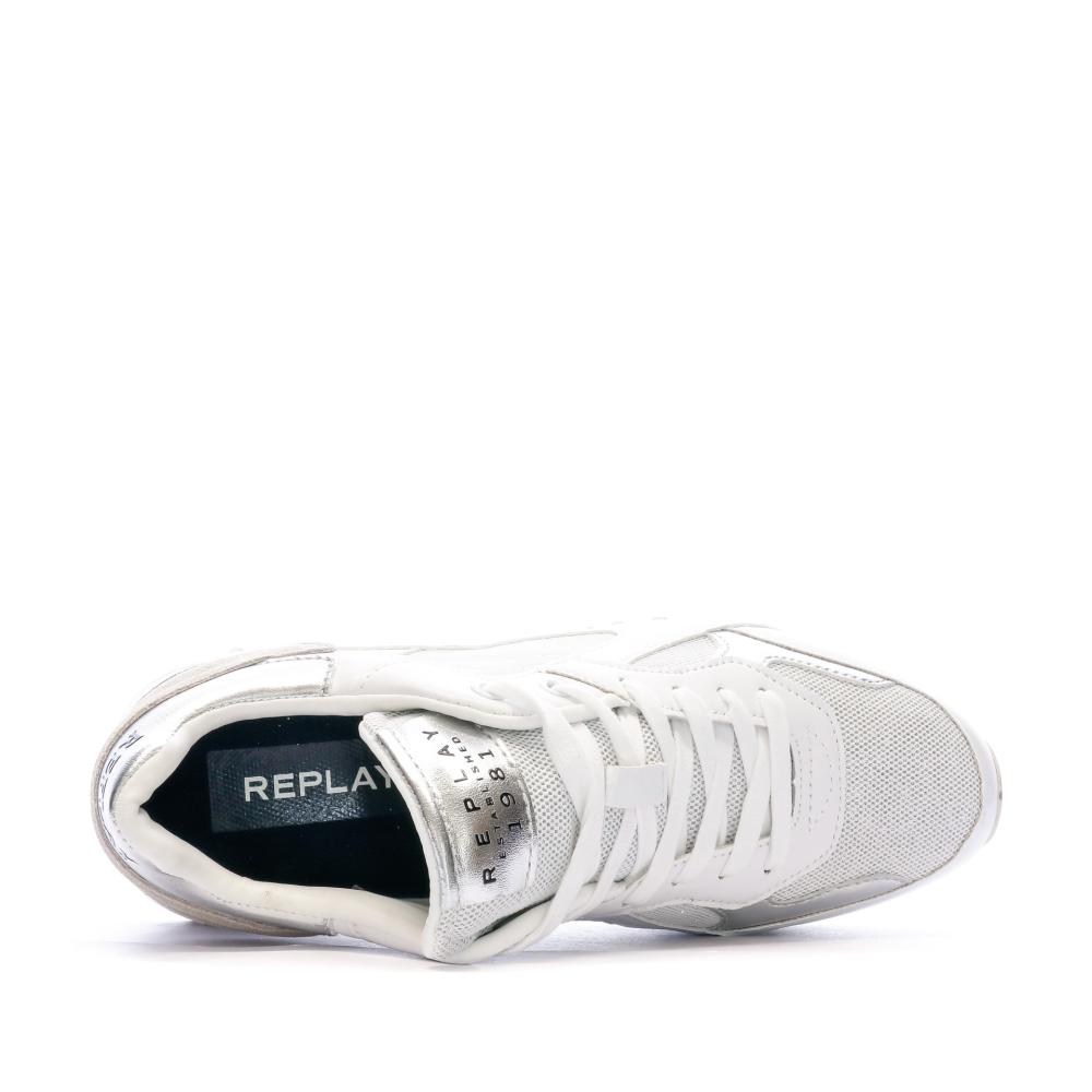 Baskets Blanche Femme Replay Lucile Glam vue 4