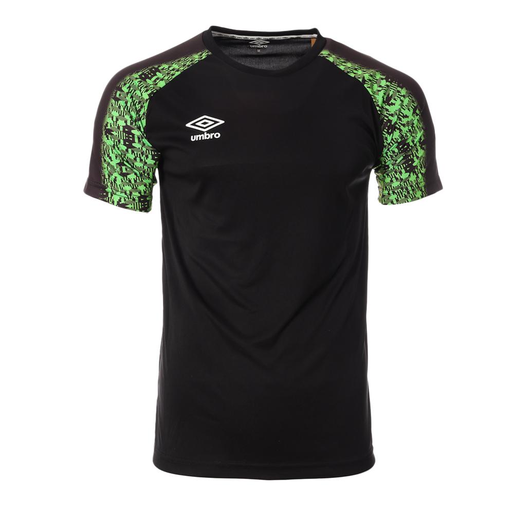 T-shirt Noir/Vert Garçon Umbro Format 972260 pas cher