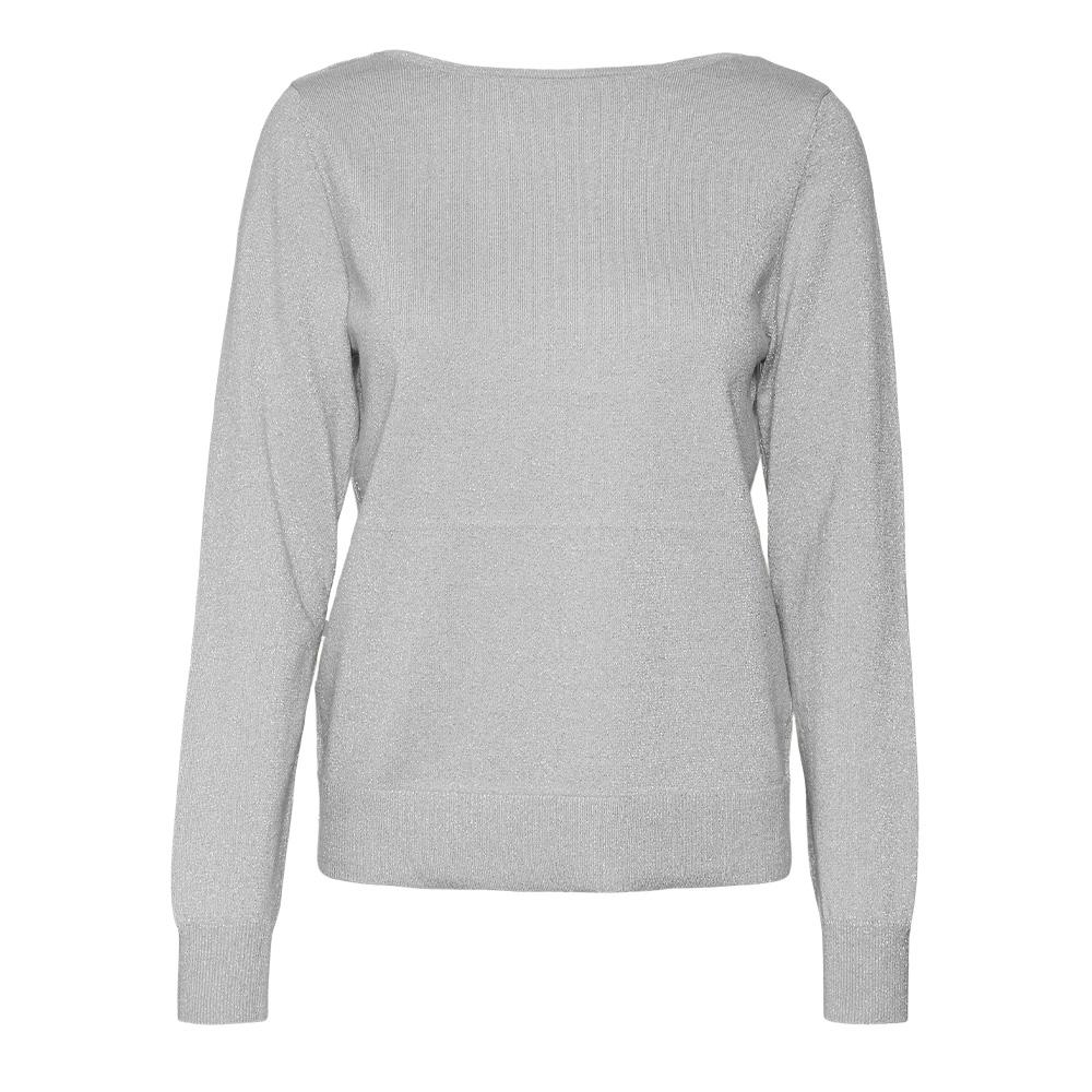 Pull Gris Clair Femme Vero Moda Happyglitter vue 2
