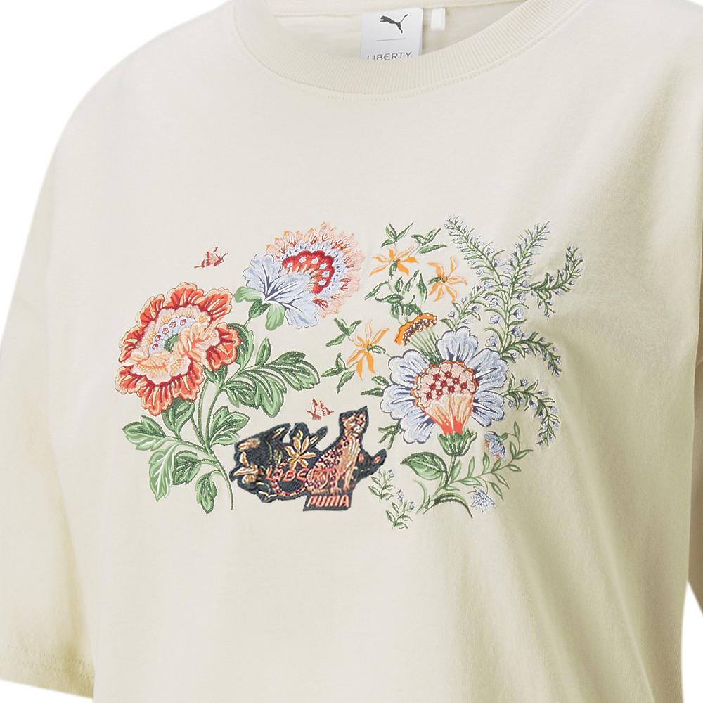 T-shirt Beige Femme Puma x Liberty vue 3