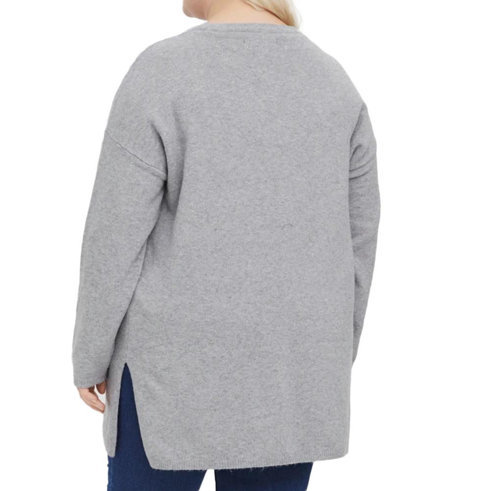 Pull long Gris Femme Vero Moda Curve Blou vue 2