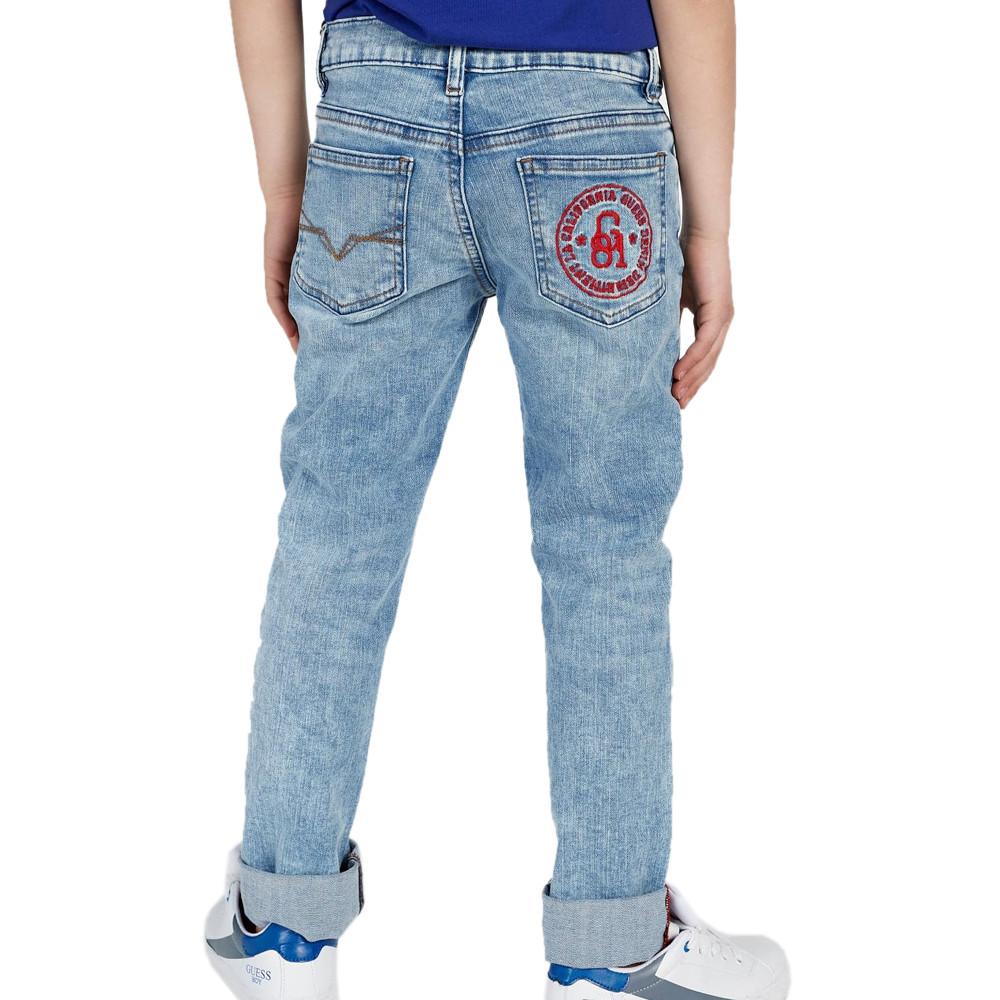 Jean Slim Bleu Garçon Guess vue 2