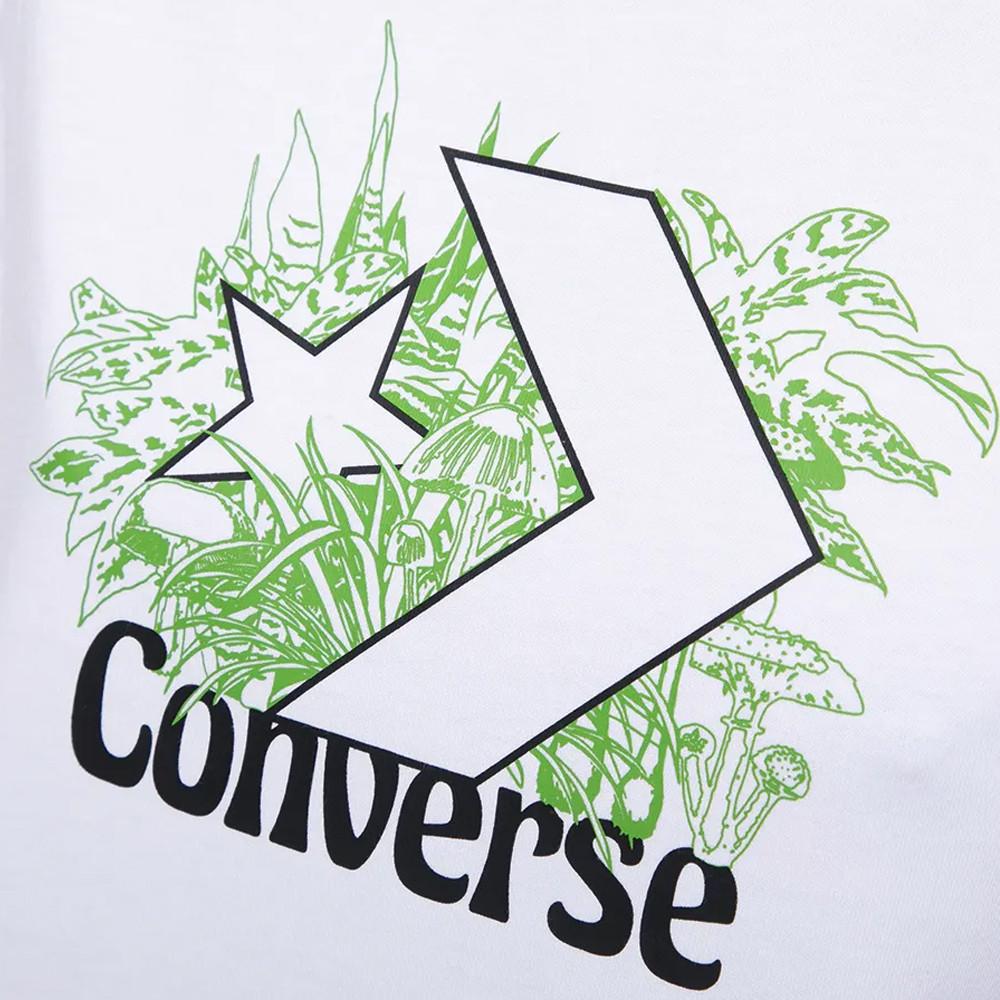 T-shirt Blanc Femme Converse 3219 vue 3