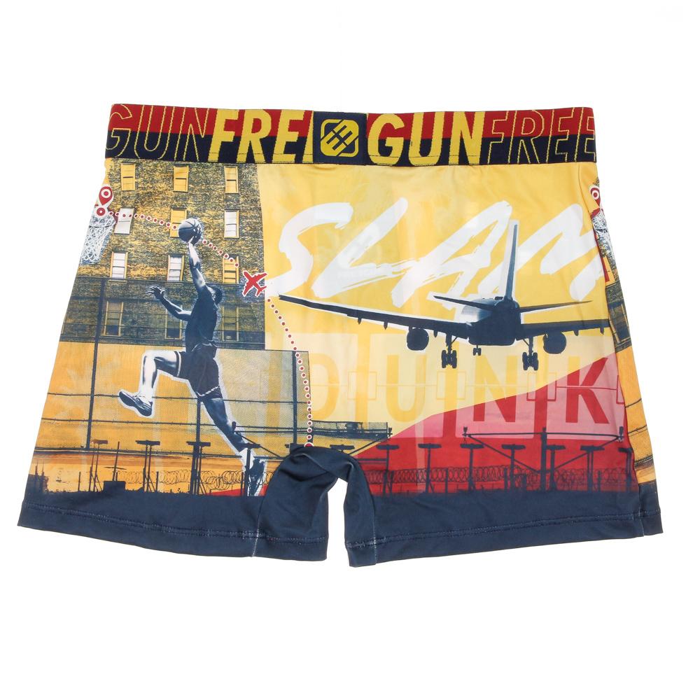 Boxer Rouge/Jaune à Imprimés Homme Freegun BAS vue 2